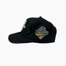 Load image into Gallery viewer, NY STARS SNAPBACK - BLACK DISTRESSED
