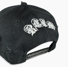 Load image into Gallery viewer, NY STARS SNAPBACK - BLACK DISTRESSED
