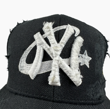 Load image into Gallery viewer, NY STARS SNAPBACK - BLACK DISTRESSED
